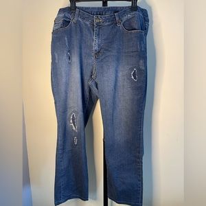 Skyes the Limit ripped and repaired Jeans